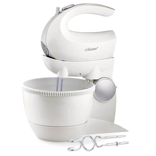 Mixer cu bol Maestro MR-556, 600W, alb, functie Turbo