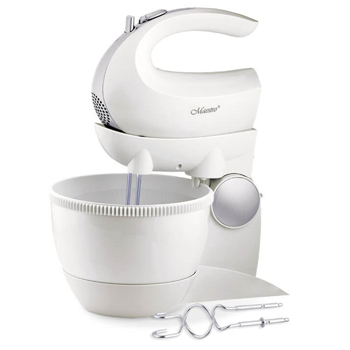Mixer cu bol Maestro MR-556, 600W, alb, functie Turbo