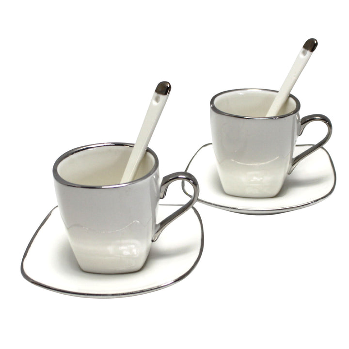 Set de 2 cesti din portelan, pentru Espresso, capacitate 80 ml