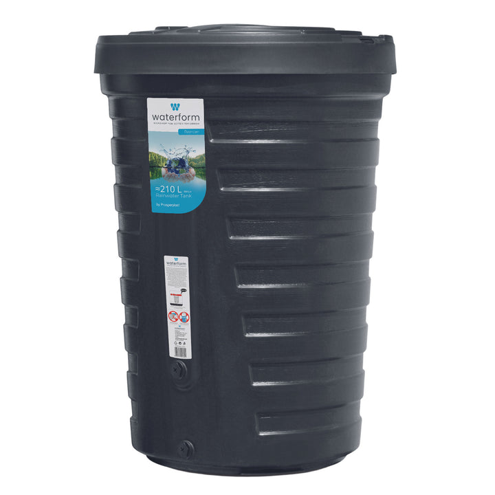 Rezervor apa de ploaie Raincan, plastic, negru, 210L