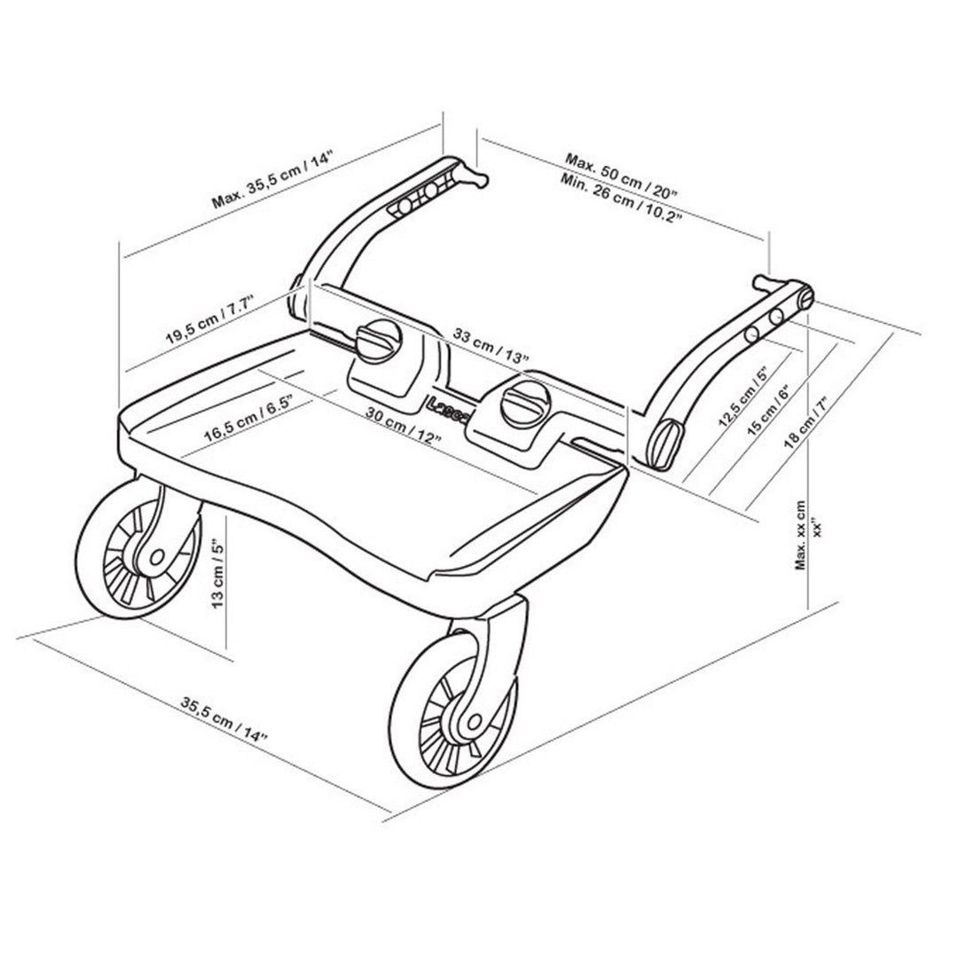 Adaptor platforma pentru carucior, Lascal, BuggyBoard Mini, pana la 22 kg