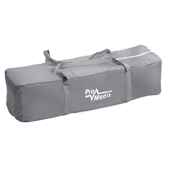 Set patut turistic copii Promedix, PR-803G, gri, roți, husă de protecție si coș pentru scutece Korbell 26L