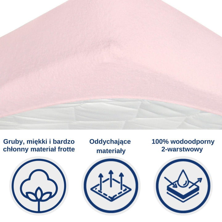 Protectie impermeabila pentru patuturi, 60x120 cm, roz