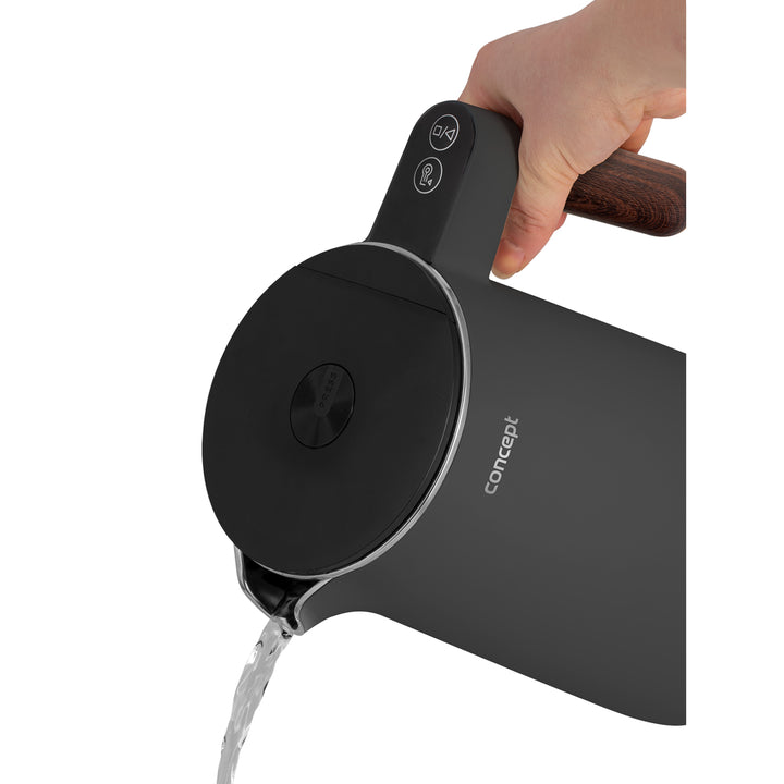 Concept Norwood RK3305 Ceainic din oțel inoxidabil cu control al temperaturii și menținere la cald 1.5L 1850-2200W Dark Grey