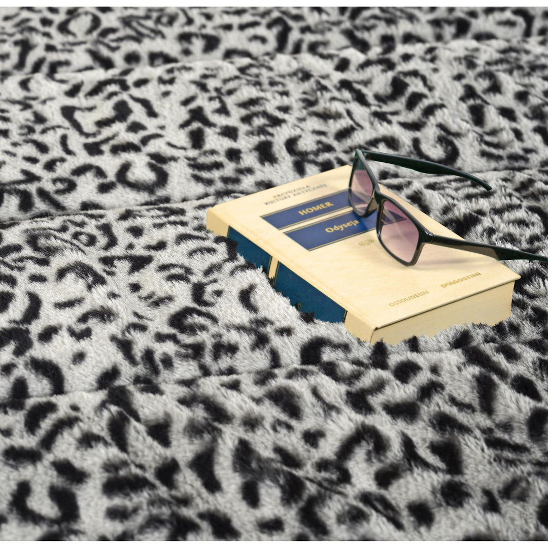 Covor de pluș, imitație de blană de iepure, antiderapant, 120 x 160 cm, model siberian, DYWRAB120/160SYB