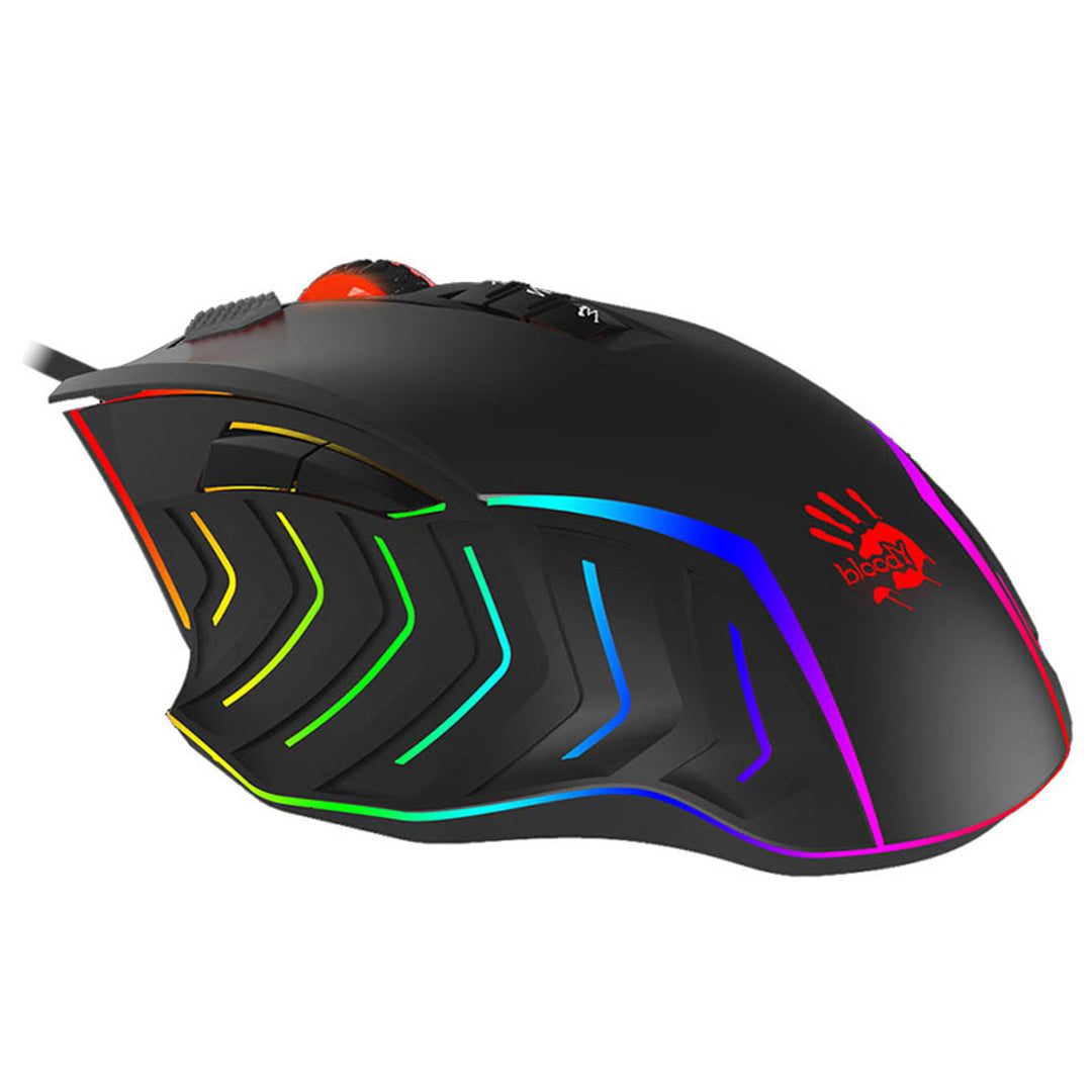 Mouse de gaming A4TECH, USB, 8000 DPI, glisante metalice, J95 RGB Pixart (Activat)