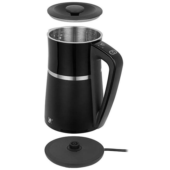 Ceainic fără fir cu control al temperaturii și pereți dubli LAFE 1.7L CEG020 negru