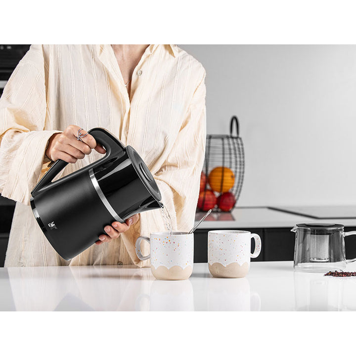 Ceainic fără fir cu control al temperaturii și pereți dubli LAFE 1.7L CEG020 negru