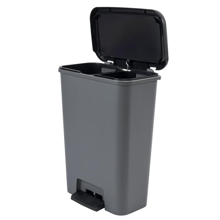 Coș de gunoi Curver, cu pedală, capacitate 2x23 l, Compatta Duo