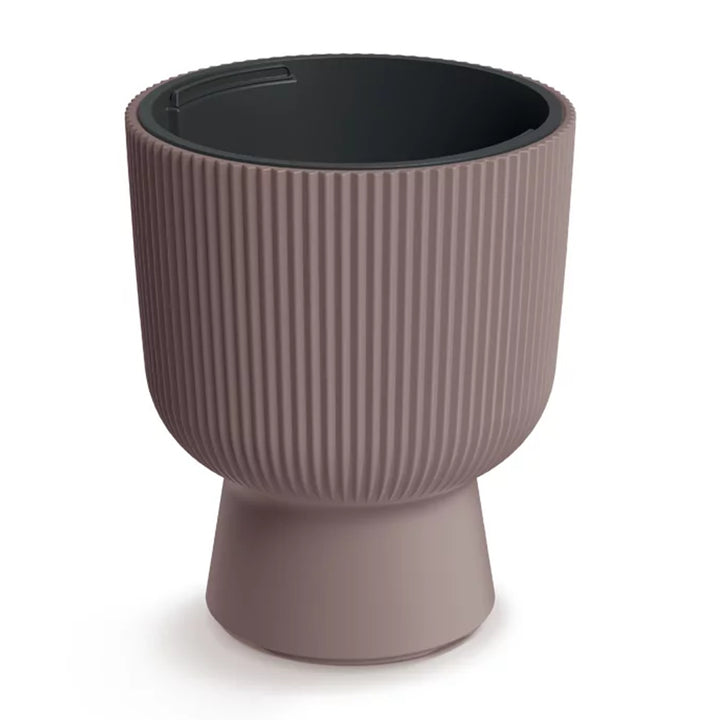 Ghiveci de flori de design Prosperplast Milly Design cilindric modern cu inserție pentru plante, pentru interior și exterior, rezistent la îngheț, la căldură și la UV