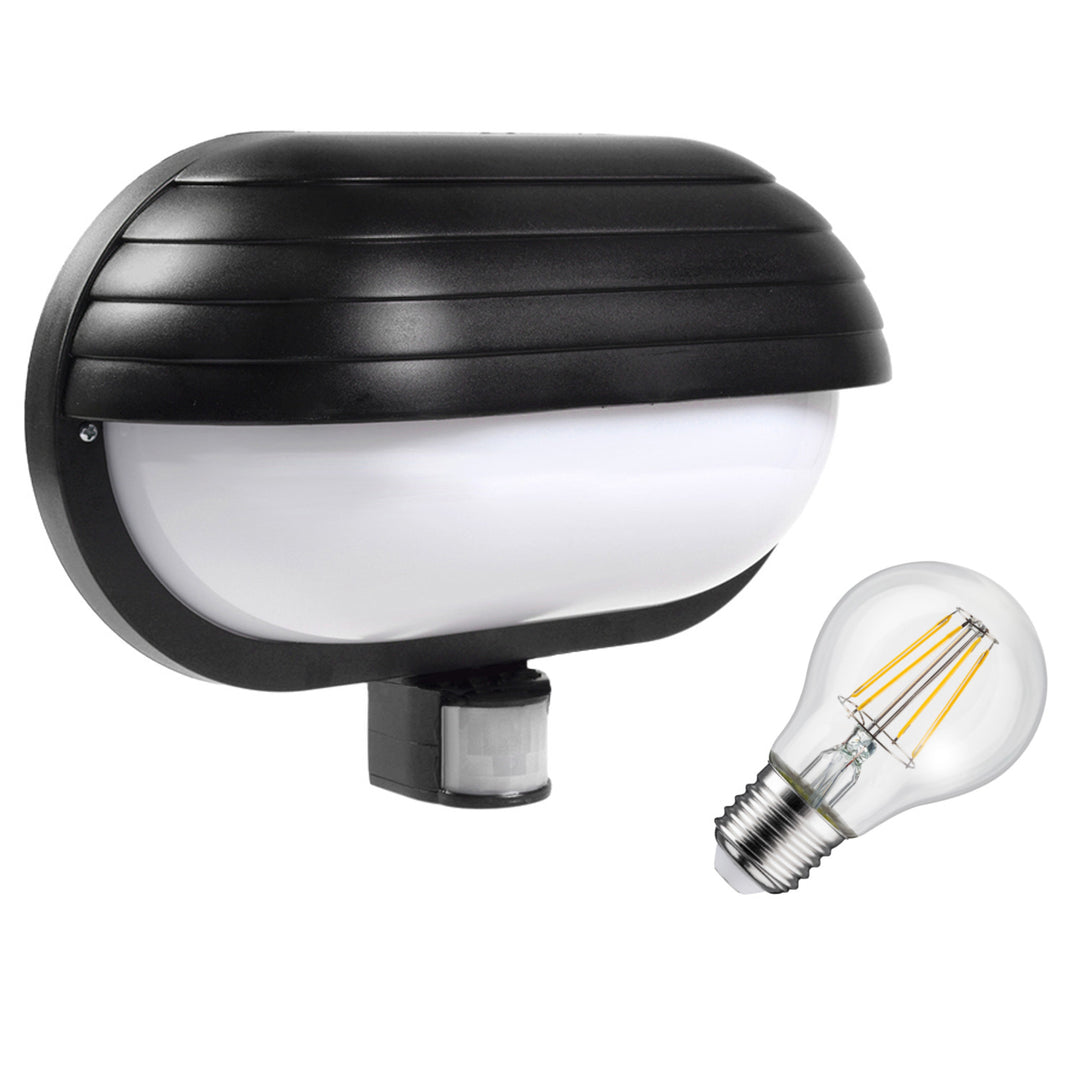 Corp de iluminat de perete Maclean, cu senzor PIR, max. 60W, 180°, MCE33B + LED 4W