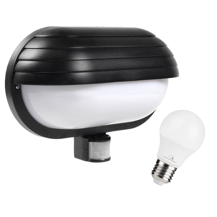 Corp de iluminat de perete Maclean, cu senzor PIR, max. 60W, 180°, MCE33B + LED 9W