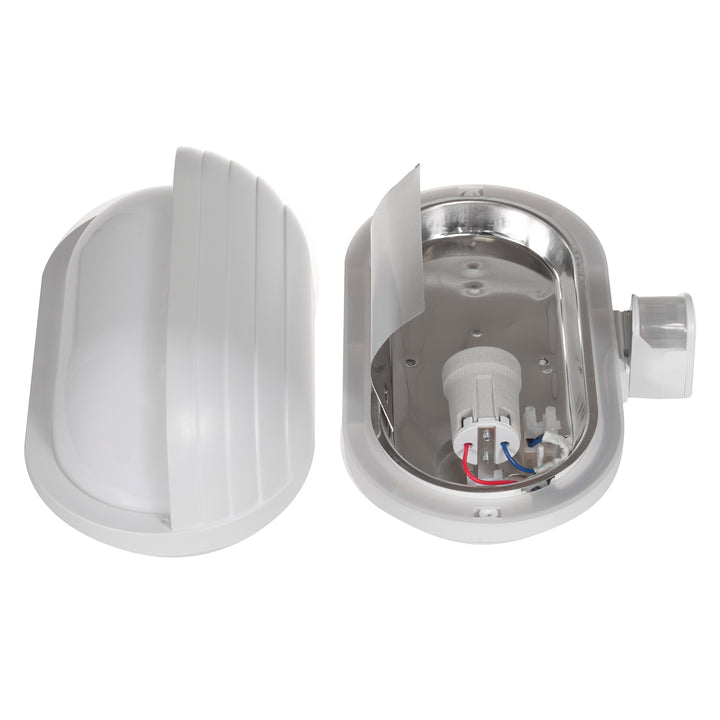 Corp de iluminat de perete Maclean, cu senzor PIR, max. 60W, 180°, MCE33 W + LED 6W