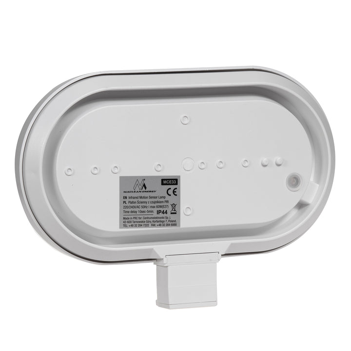 Corp de iluminat de perete Maclean, cu senzor PIR, max. 60W, 180°, MCE33 W + LED 9W