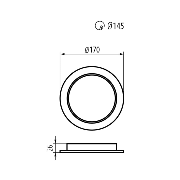 5x Panou de plafon cu LED-uri Maclean LED, SLIM, 18W, alb neutru 4000K, 170*26mm, 1800 lm, MCE372 R + adaptor de suprafață MCE377 R