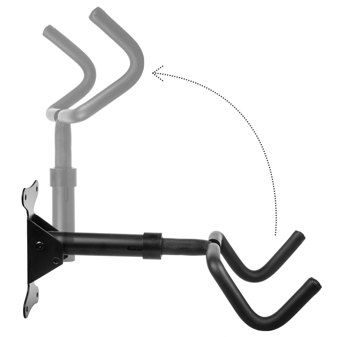 Suport de perete pentru biciclete Maclean, orizontal, din oțel, sarcină max. 30 kg, + suport pentru telefon + contor