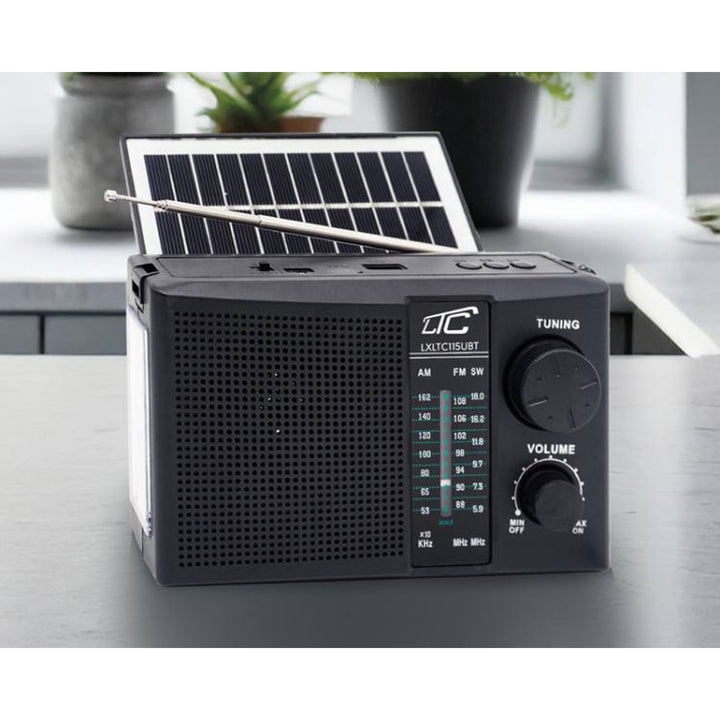 Radio portabil LTC, Bluetooth, FM/AM/SW, panou solar, LXLTC115UBT