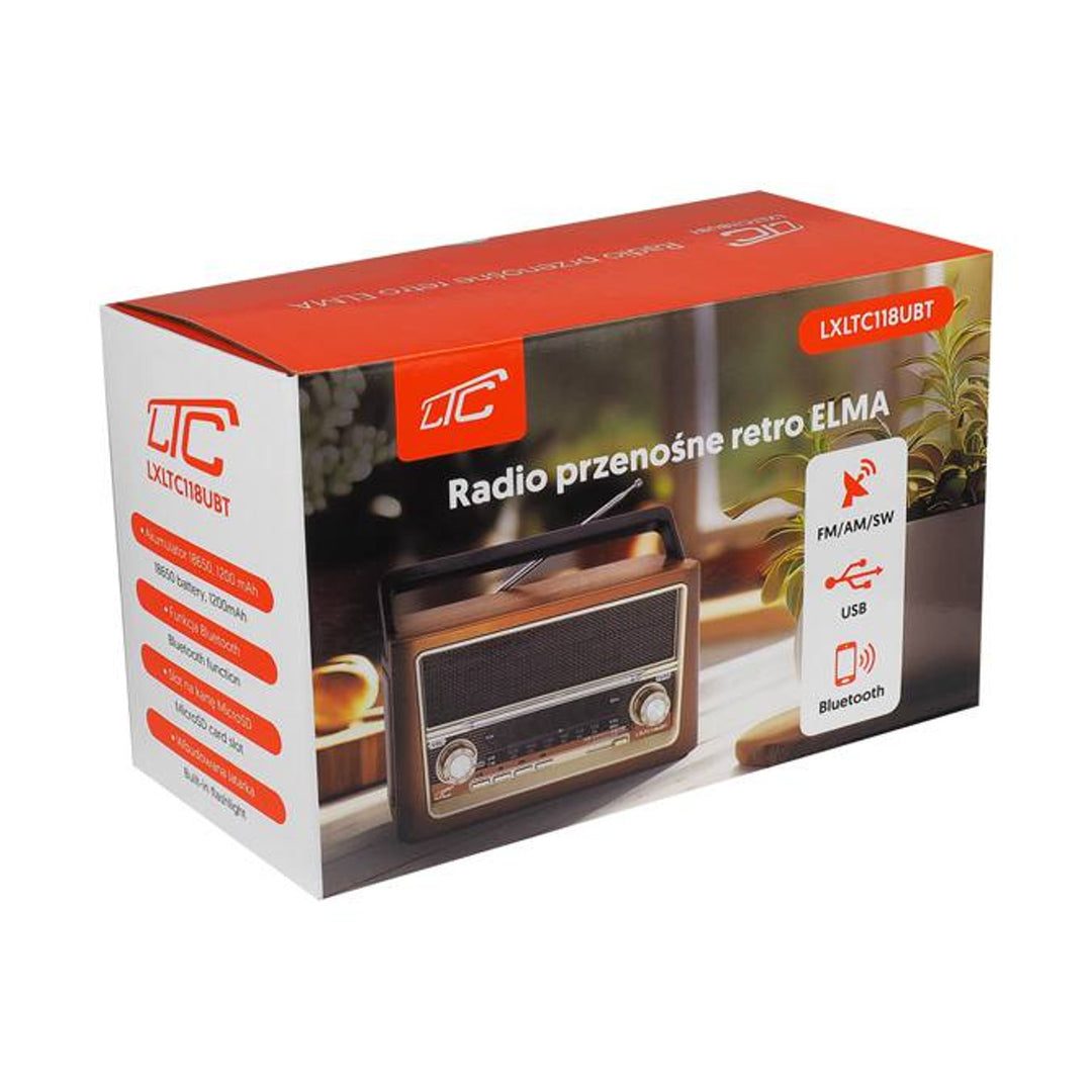 Radio portabil LTC, Bluetooth, FM/AM/SW, USB, LXLTC118UBT
