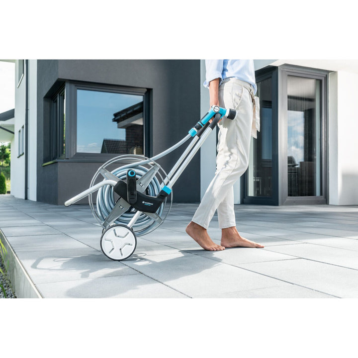 Set de grădină Cellfast, cărucior, furtun de 20 m 3/4, aspersor, fitinguri, EXPLORER