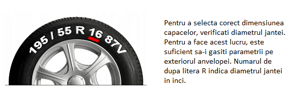 Set de capace pentru roți 4 piese 15 "inch ACTION negru argintiu